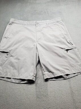 Attack Life Greg Norman Performance Golf Cargo Shorts 7 Pockets Gray Men Sz 38